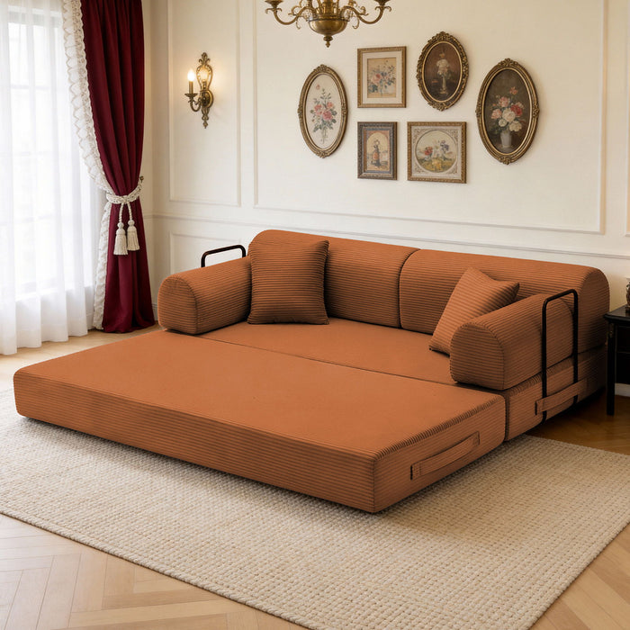 Convertible Sleeper Sofa Bed, Floor Lounge Couch For Living Room