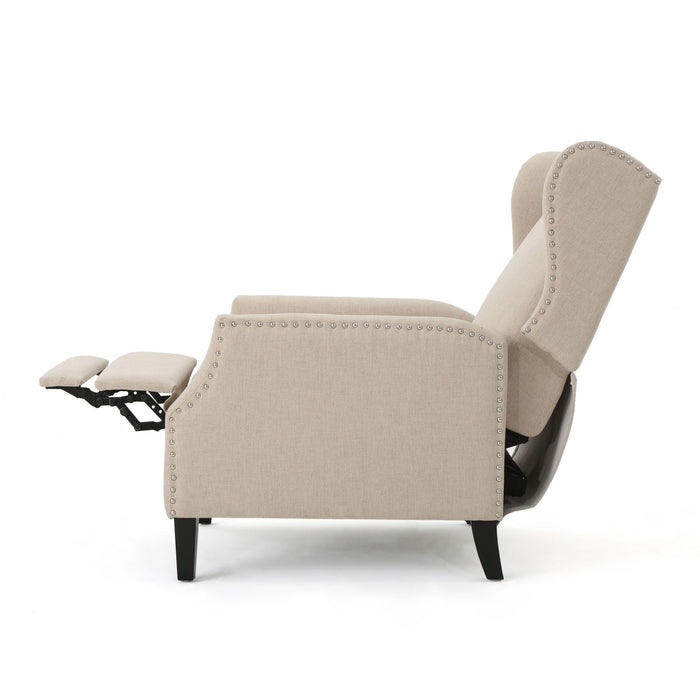 Westeros Wing Back Fabric Upholstered Recliner