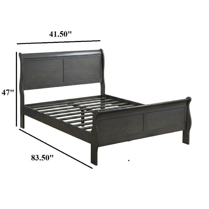 Louis Phillipe Sleigh Bed