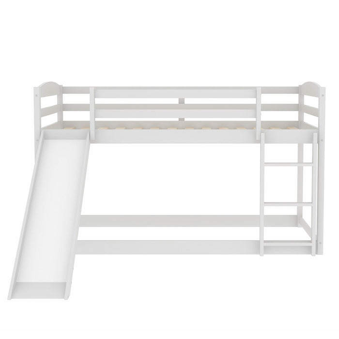 Durable Bunk Bed With Convertible Slide And Ladder