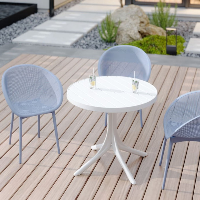 2 Piece Durable Single Chair With Mesh Hollow Out Design