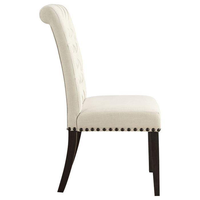 Tufted Rolled Backrest Side Chairs (Set of 2)