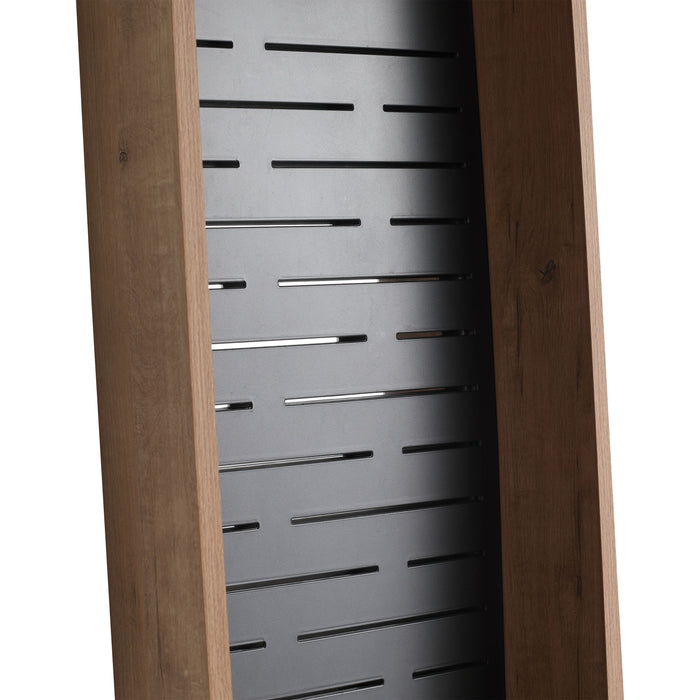 Wall Mounted Storage Cabinet With 4 Diy Accessories - Imitative Oak