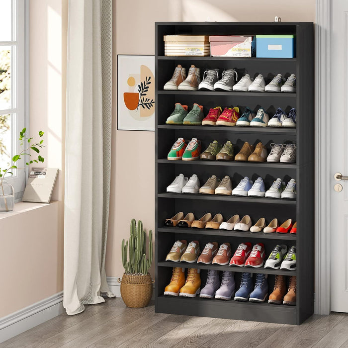 9 Tier Freestanding Shoe Cabinet, With Open Design