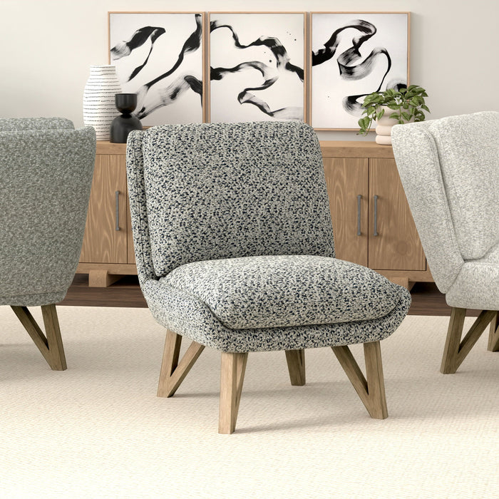 Emerson - Armless Accent Chair - Speckled Navy