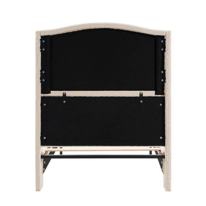 Platform Bed Frame With Tall Headboard And High Footboard