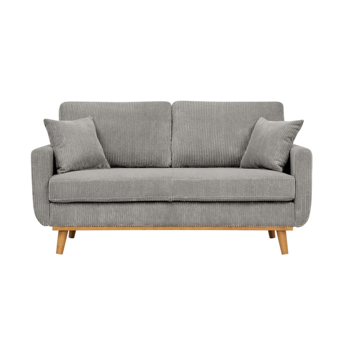 Upholstered Loveseat With Arms And Pillows