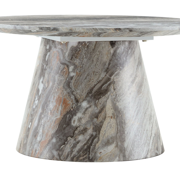 Circular Coffee Table With Adjustable Feet