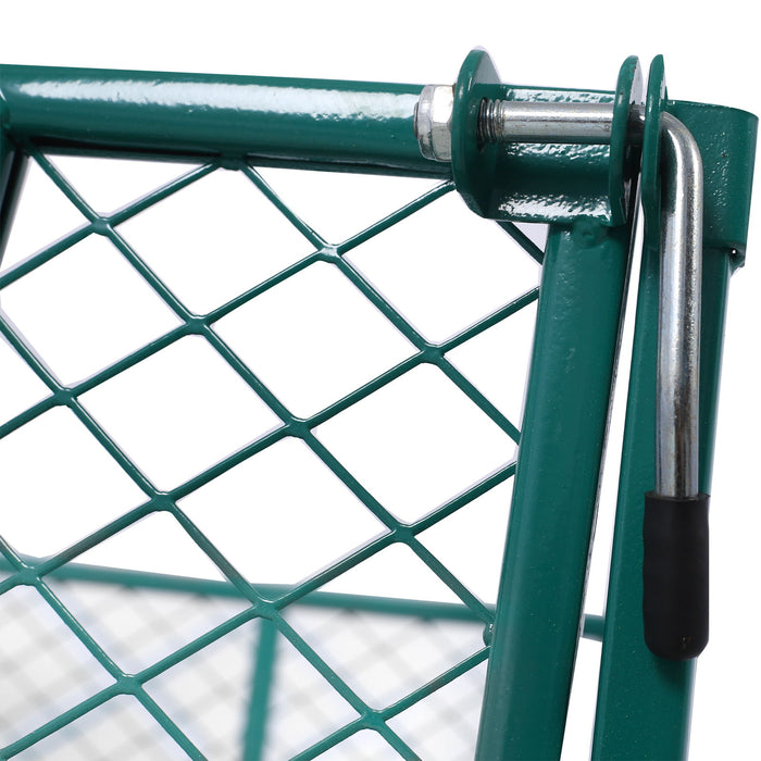 Heavy Duty Steel Garden Cart With Mesh Sides