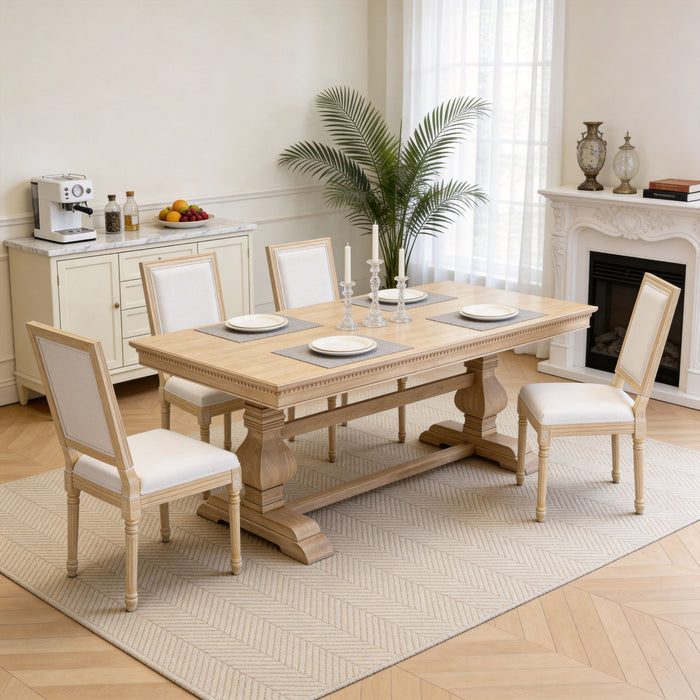Dining Chairs With Upholstered Square Back (Set of 2)