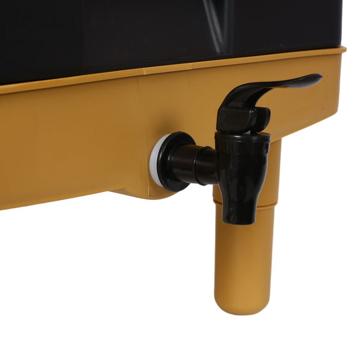 Durable 3 Tray Worm Farm Kit For Efficient Vermicomposting, 65L Capacity - Yellow / Black