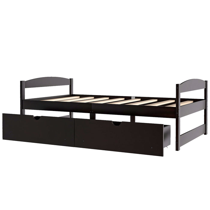 Platform Bed With 2 Drawers