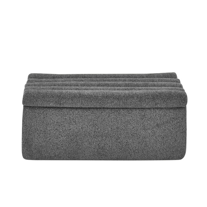 Upholstered L-Shaped Modular Sectional Sofa With Chaise, Wave-Shaped Armrest