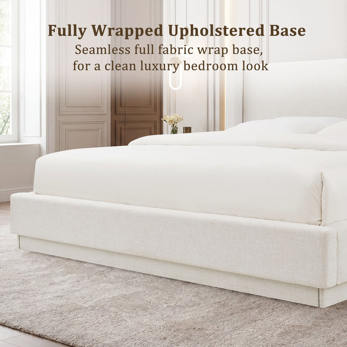 Noir - Upholstered Platform Bed With Wingback Headboard
