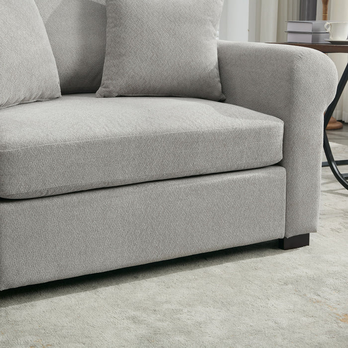 Modern Chenille Oversized Armchair, Chair And A Half, Single Sofa