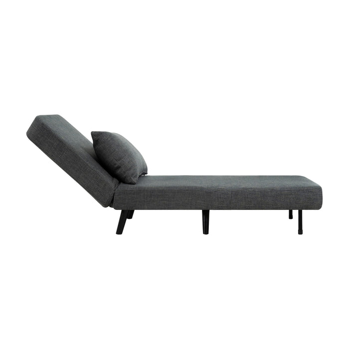 3 In 1 Foldable Linen Chaise Lounge With Adjustable Backrest