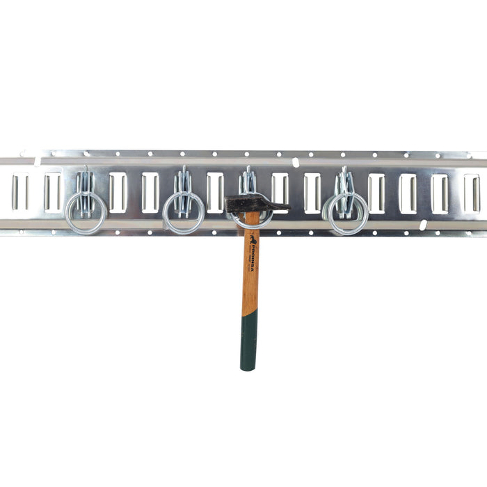Universal E Track Tie-Down Rail Kit For Trucks, Vans, Garages - Silver