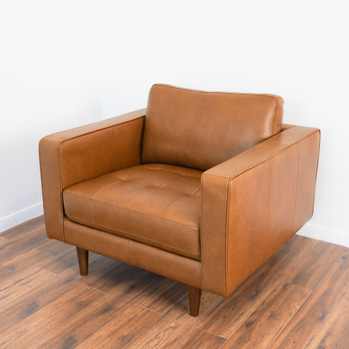 Catherine - Lounge Chair - Brown / Tan