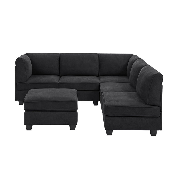 Upholstered Modular Sectional - Black