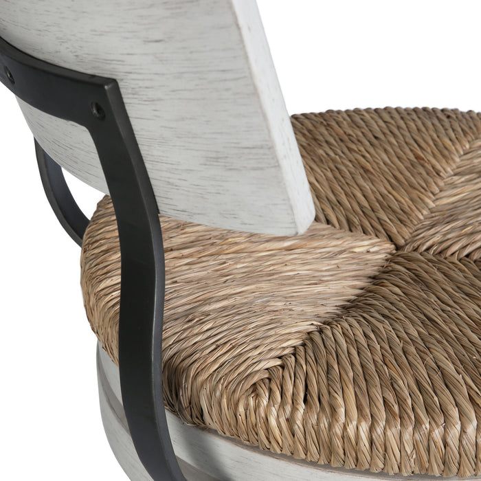 Stool With Natural Seagrass Seat