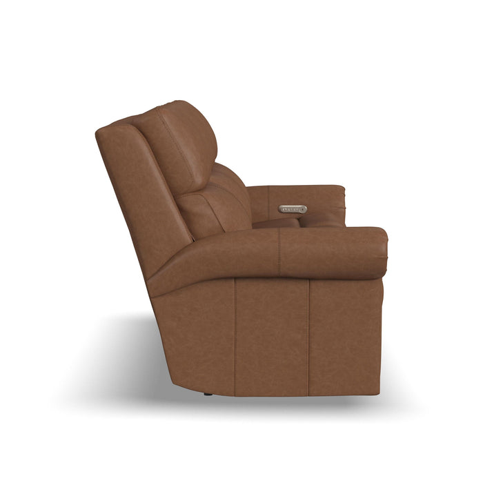 Bernard - Power Reclining Sofa With Console, Power Headrest, & Lumbar