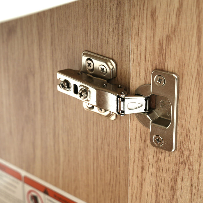 Bathroom Vanity With Sink, Freestanding Wood Grain Cabinet With Storage