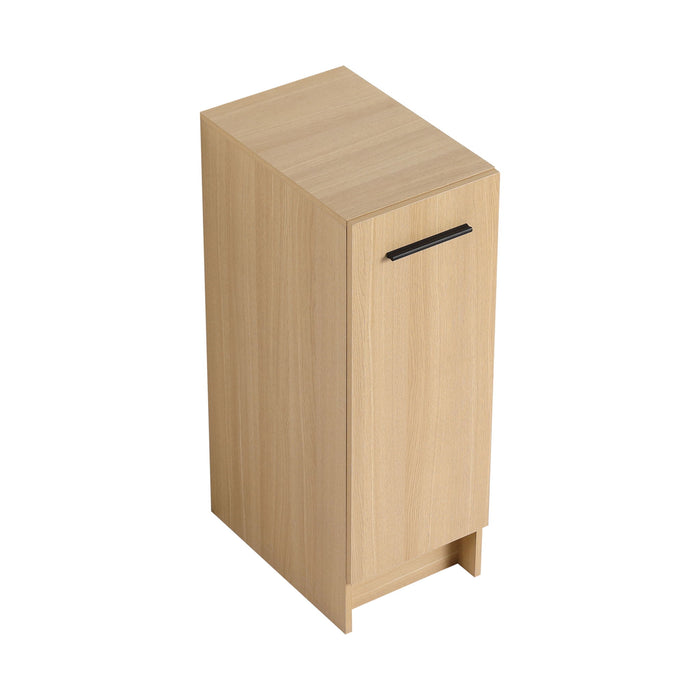 Slim Freestanding Bathroom Storage Cabinet - Light Oak