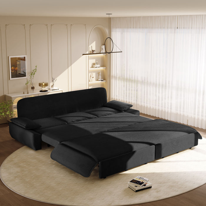 King Size Pull Out Sofa Bed, 3 In 1 Convertible Multifunctional