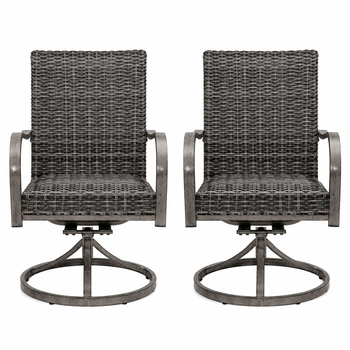 Outdoor Swivel Dining Chair (Set of 2) - Gray