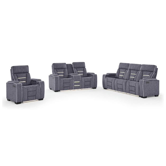 Austin - Recliner With Storage Arms - Gray