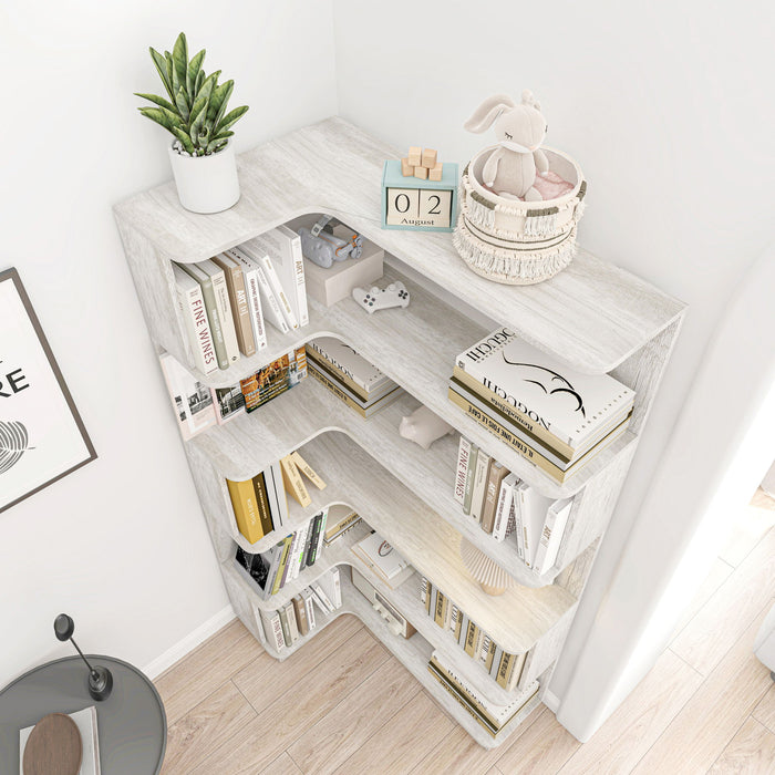 L-Shaped Corner Bookshelf