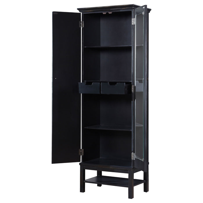 Happy - Valley 1 Shelf Accent Cabinet With 2 Doors - Brown