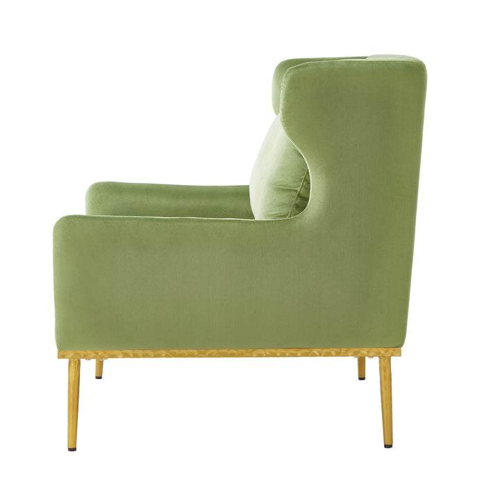 Elegant Curved Armrest Accent Armchair