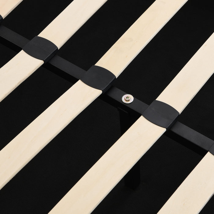 Upholstered Bed With Hydraulic Storage System And LED Light, With Sockets And USB Ports