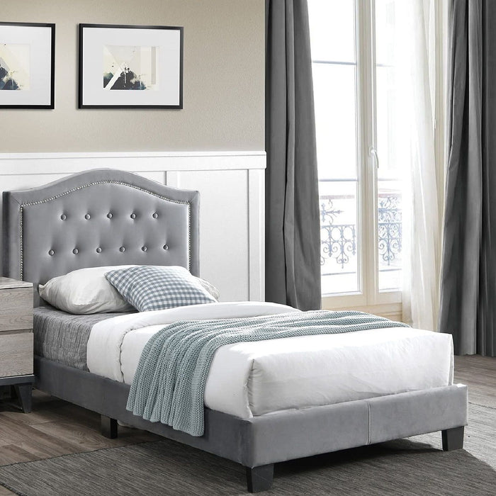 European Style Bed, Button Tufted Headboard