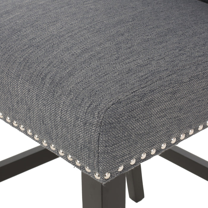Vienna - Fabric Tufted Counter Stool With Nailhead Accents (Set of 2)
