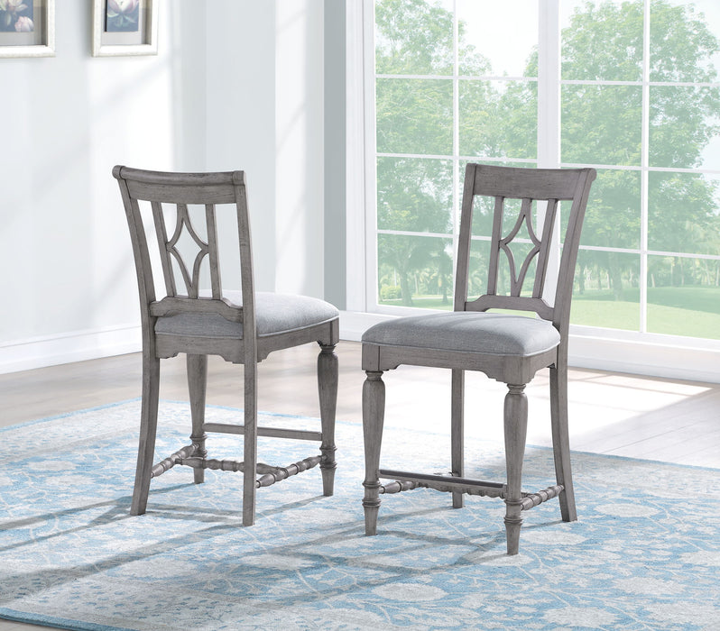 Plymouth - Counter Chair (Set of 2) - Gray