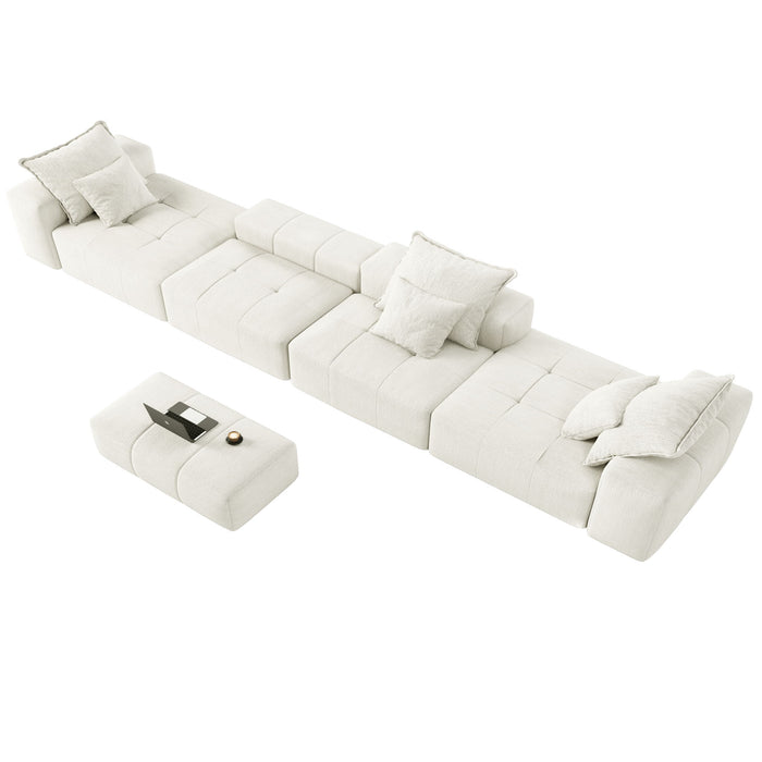 Modern Oversized Diy Combination Modular Sectional Sofa With Pillows