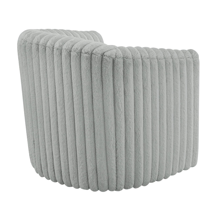 Alexa Barrel Swivel Chair - Gray