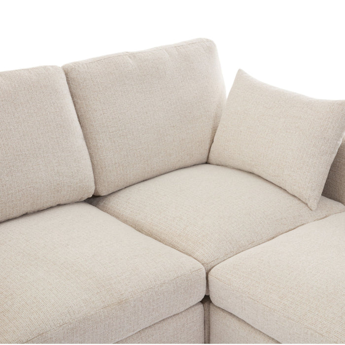 Sectional Sofa Modular U-Shaped With Ottoman & USB Ports