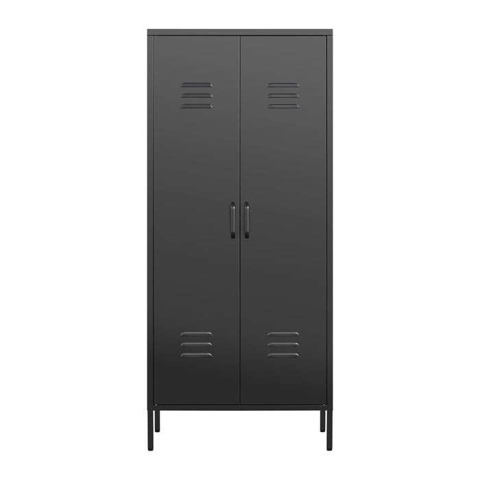 Modern Storage Cabinet With Adjustable Shelves, Magnetic Door Stopper
