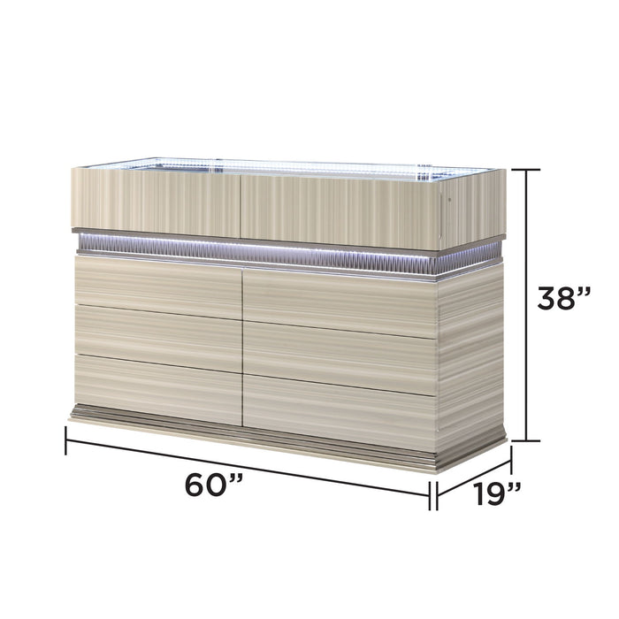 Leonor - 6 Drawer Dresser - Gray