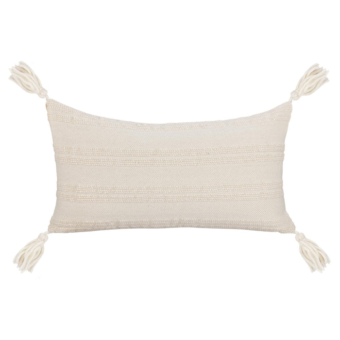York - 26" x 26" Pillow - Natural / Ivory