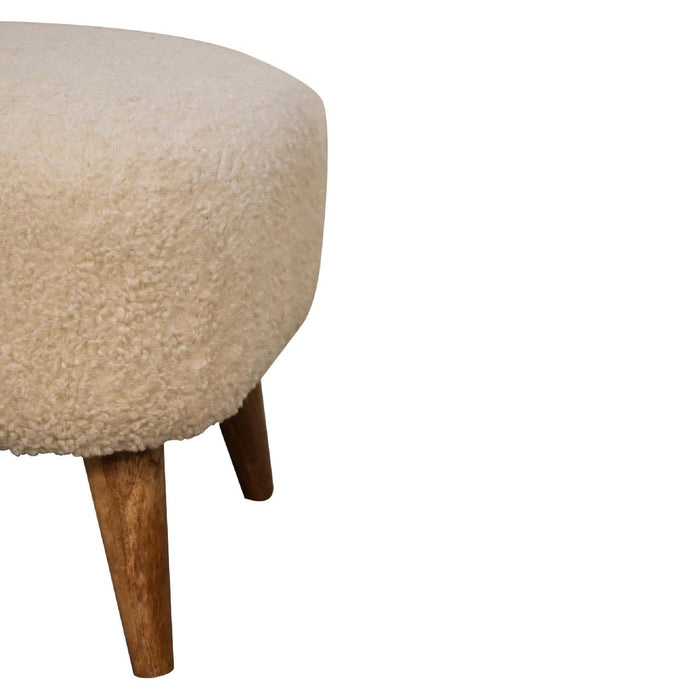 Square Footstool - Cream