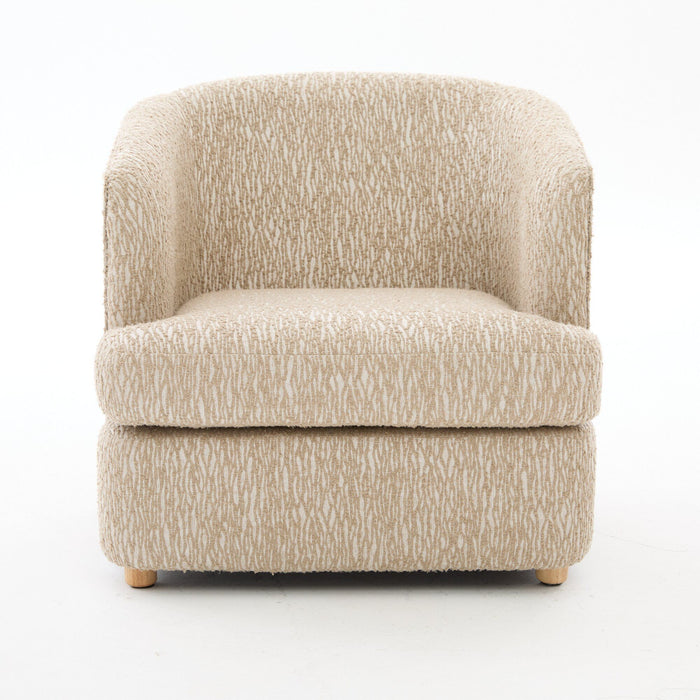 Arm Lounge Chair With Removable Seat Cushion - Light Brown
