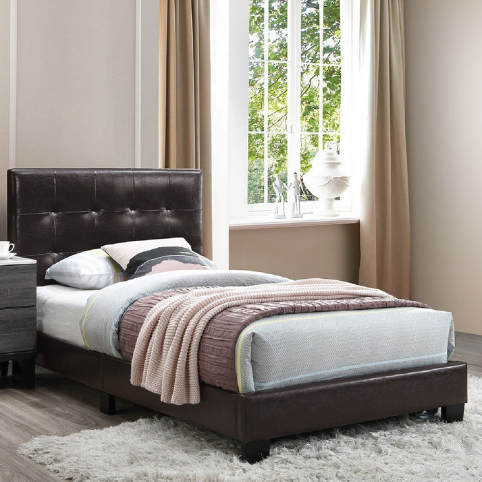Contemporary Style Bed, Rectangle Headboard