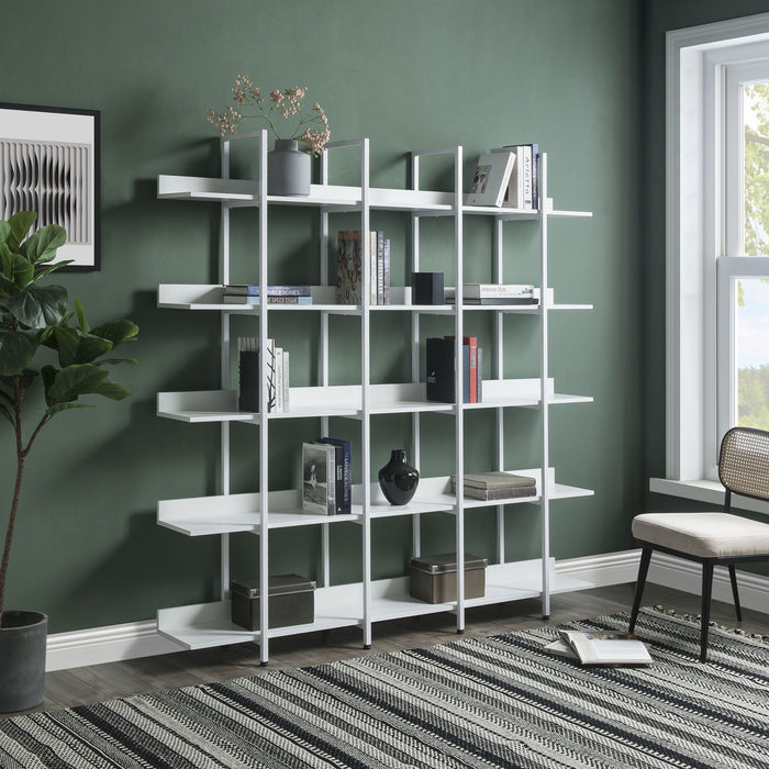 Vintage Industrial 5 Tier Open Bookcase