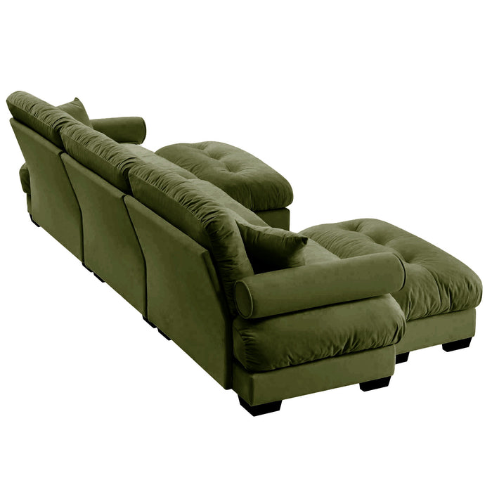Super Comfort Oversized Modular Sectional Sofa With Movable Ottoman