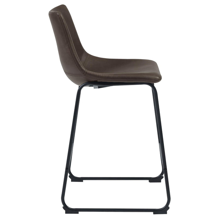 Armless Counter Height Stools (Set of 2) - Brown