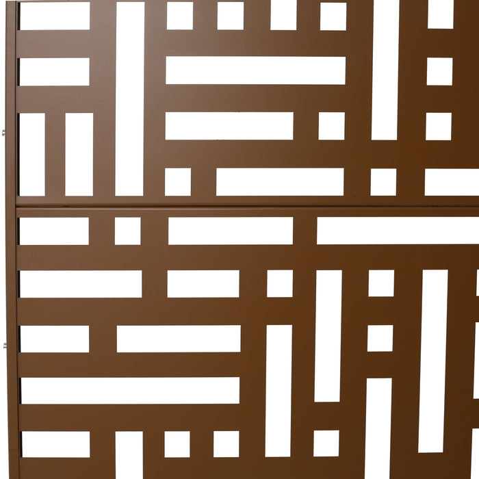 Decorative Freestanding Metal Privacy Screen For Indoor & Outdoor Use